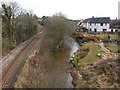 Railway and stream, Luxulyan in PL30 5QA
