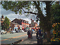 Bus stop near the Library, Wilmslow Road, Didsbury in M20 6PQ