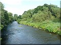 The River Aire, seen from the Buck Lane footbridge in BD17 7LE