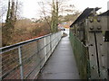 Footbridge across the Afon Lwyd, Cwmbran in NP44 8JE