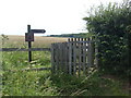 Wolds Way footpath, West Heslerton Brow in YO17 8RY