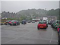 Queued vehicles near Heritage Wharf, Oban in Oban