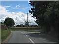 Road junction on the outskirts of Shipton-under-Wychwood in OX7 6EJ
