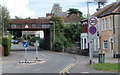 Rusty railway bridge, Ely Road, Cardiff in CF5 2LE