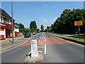 Looking up Crofton Lane towards the bridge in BR6 8PA