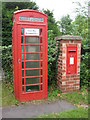 Telephone box and letter box, Dorsington in CV37 8AX