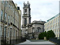 St Stephen's Church from Fettes Row in EH3 6EX