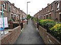 Back Lane between Simpson and Spencer Terraces, Blucher in NE15 8LD