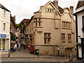 Bradford-on-Avon: The Shambles from across Market Street in BA15 1DZ