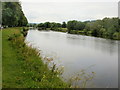 Builth Wells : looking upstream along the Wye in LD2 3EW