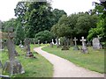 Churchyard path, St Mary's Church in GU30 7FZ