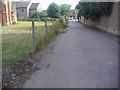 Public footpath by the church in Clay Hill in EN2 0BH