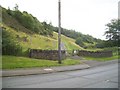 Entrance to park on former industrial site, Dowlais in CF48 3DB