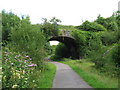 Taff Trail passes beneath former railway bridge near Merthyr in CF48 1DH