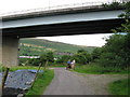 Taff Trail (NCN route 8) beneath the A4060 viaduct in CF48 4DR