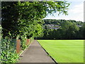 Taff Trail through Ynysangharad Park, Pontypridd in Pontypridd Town Community