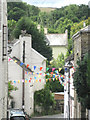Bunting over Old Road, Harbertonford in TQ9 7TF