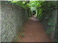 Footpath to riverside in Hay-on-Wye in HR3 5AE