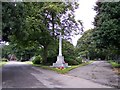 Memorial cross at Windleshaw Cemetery in WA10 6DP