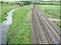 Looking North from bridge at Thrimby in Little Strickland