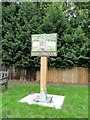 Village Sign at Worlingham, Suffolk in NR34 7RE