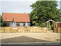 Beer garden at The Fox, Darsham in IP17 3FB