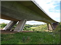 East Lothian Landscape : Looking Upstream Under The New A1 Bridge Near East Linton in EH40 3BZ