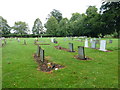 Brandeston, All Saints: looking towards the war memorial in the churchyard in IP13 7AG