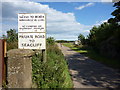 Rural East Lothian : The Start of the Seacliff Road at Auldhame in EH39 5PW