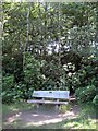 Newmillerdam Country Park-Memorial seat in WF2 6QQ