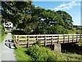 Footbridge on riverside walk, Kirkcudbright. in DG6 4HP