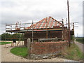 Re-roofing an outbuilding at Thorpe le Fallows in Thorpe in the Fallows