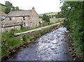 Arkle Beck from the bridge in DL11 6EW