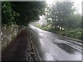 Rainy, rural Houston Road in Craigends