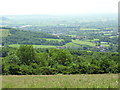 Wells and Wookey Hole from the escarpment. in BA5 1BZ