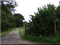 Footpath to Wenhaston Lane & Narrow Way also entrance to Hall Farm in IP17 3RD