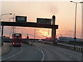 Sunset on the north circular in E4 8DJ