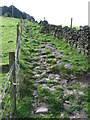 Glossop - footpath to Shire Hill in SK13 7SS