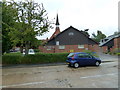 Holy Trinity Horsham as seen from Blunts Way in RH12 2QL