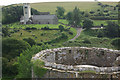 Manorbier Church from Manorbier Castle in SA70 7TA
