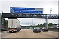 M25: anti-clockwise, half mile to junction 9 in KT22 0BQ