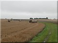 Bales in the rain in IP19 0HR