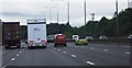 M25: anti-clockwise junction 9 in KT21 2QH