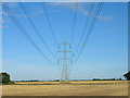 Power lines near Market Weighton in YO43 3EU