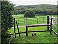 Footpath junction on Lavington Stud Farm in GU28 0NH