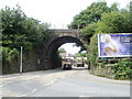 Railway bridge across Nelson Road, Ystrad Mynach in CF82 7EF