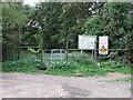 Kissing gate at entrance to footpath from Fingringhoe Road in CO2 8EA