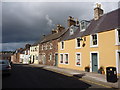 East Lothian Townscape : Dark Clouds Over East Linton High Street in EH40 3AB