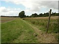 Public footpath near Groton in Groton