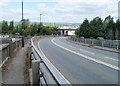 Cardiff : Leckwith Road approaches A4232 flyover in CF11 8XB